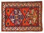Azerbaijani carpets: Carpet named Malibayli. Wool. Worsted. The end of the 19th century. Garabakh group