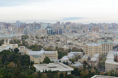 Вид на город Баку