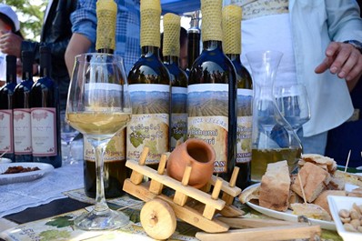 Traditional young wine festival in Georgia
