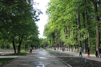 Oak park in Bishkek