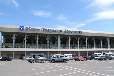Manas airport in Bishkek