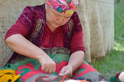 Festival felt in Kyrgyzstan