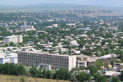 La ville Och, le Kirghizistan