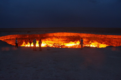 Darvaza cratère de gaz