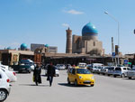 Parking near Old city, Bukhara, Uzbekistan