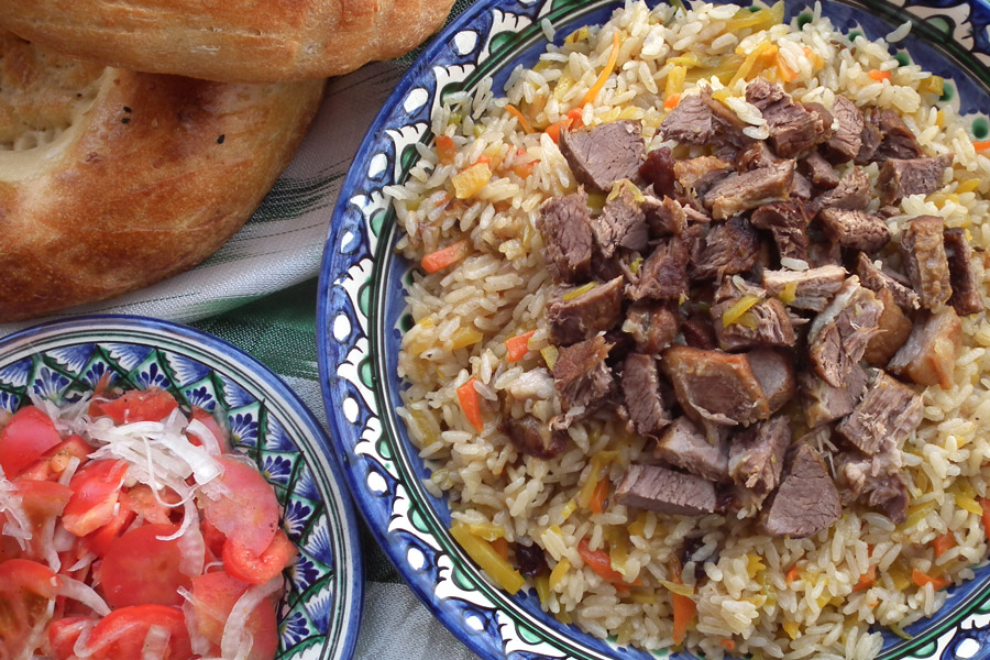 Plov uzbeko, Comida uzbeka