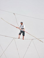 Darboz performance of rope-walkers, Uzbekistan Darboz performance of rope-walkers, Uzbekistan
