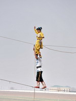 Darboz performance of rope-walkers, Uzbekistan Darboz performance of rope-walkers, Uzbekistan