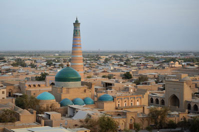 Vista de Khiva (Jiva), Uzbekistán
