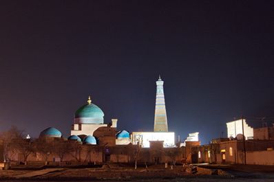 Mausoleum of Makhmud Pakhlavan and Islam Khoja minaret, Khiva