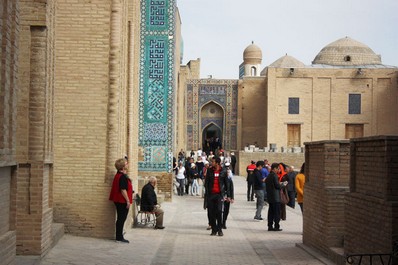 Complejo funerario Shahi-Zinda en Samarcanda, Uzbekistán