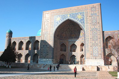 Madraza Tilla-Kori en Samarcanda, Uzbekistán