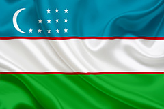 Nationale Fahne von Usbekistan