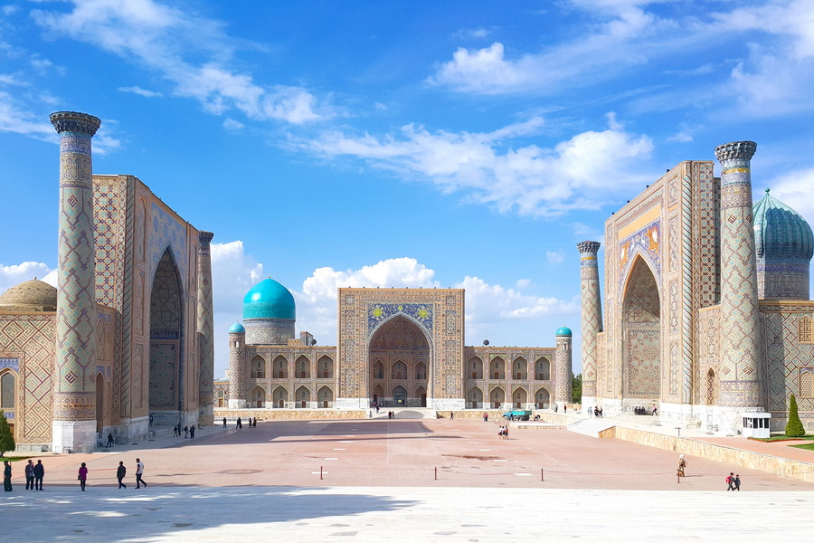 Régistan, Samarkand (Samarcande). Voyage en Ouzbékistan