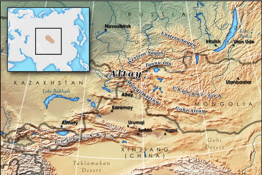 La géographie d'Altai
