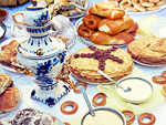 Festive feast, the Pancake week in Russia