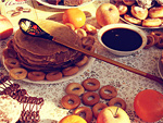 Festive Maslenisa feast, Russia