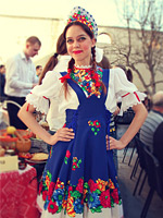 Festive costumes, the Pancake week in Russia