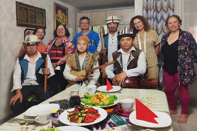 Dinner with a local family, Kyrgyzstan