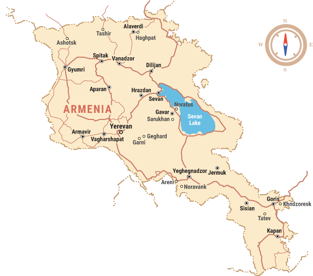 Armenia Travel Map