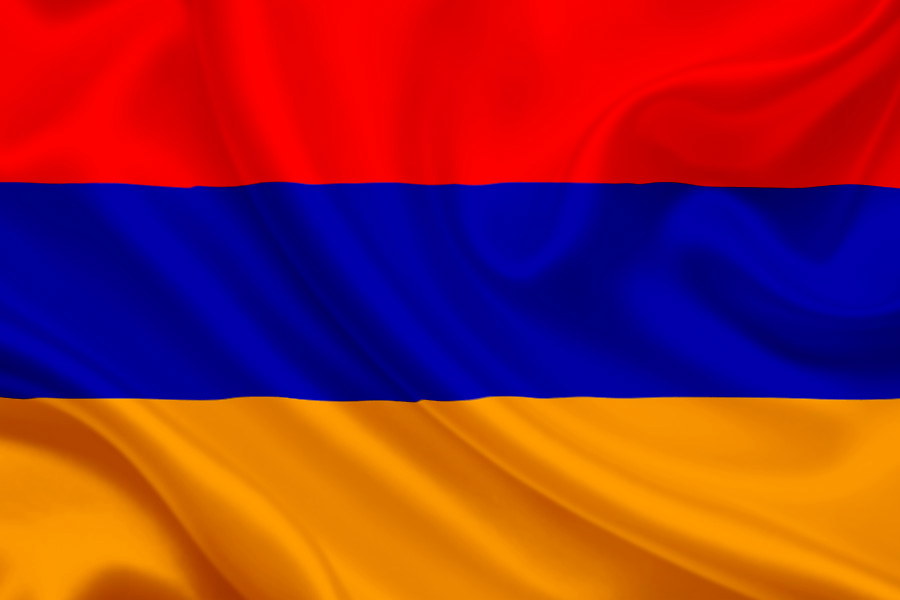 Флаг Армении - красный, синий и оранжевый