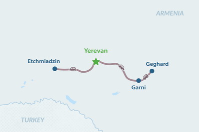 Ereván y sus vecindades en tres días - en Español Mapa