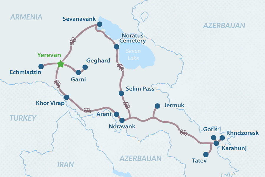 Mapa del itinerario