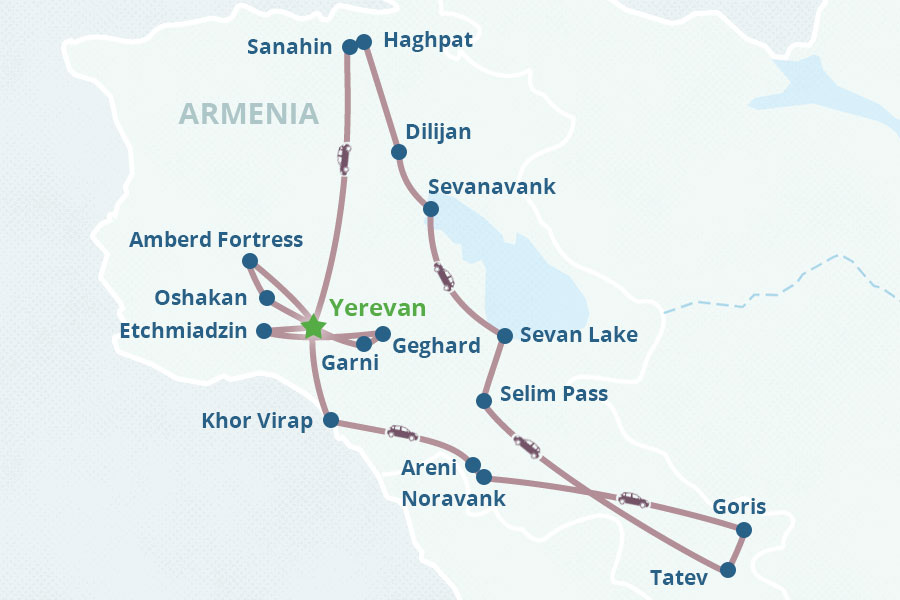 Mapa del itinerario