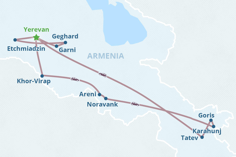 Mapa del itinerario