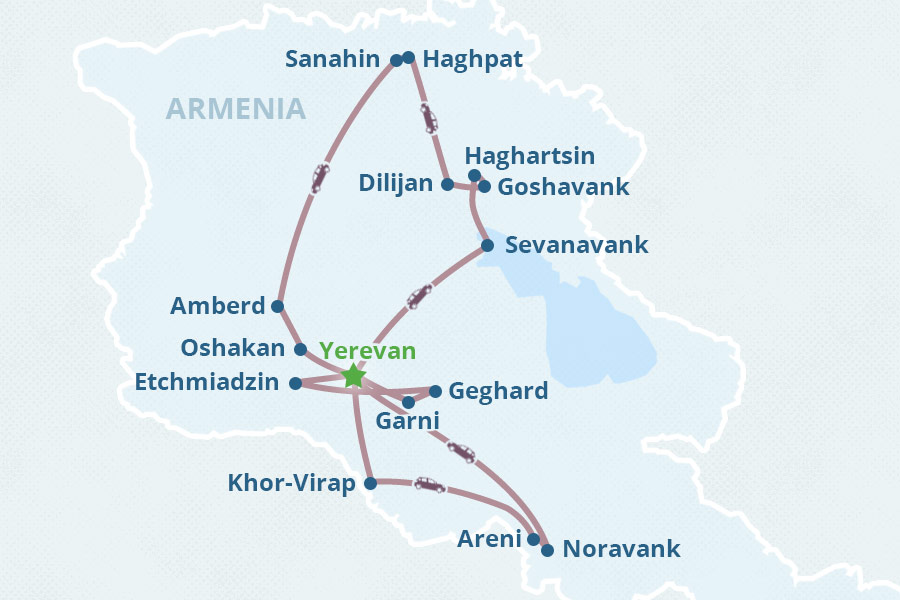 Mapa del itinerario