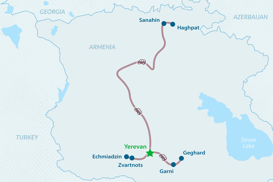Mappa dell'itinerario