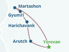 Дневной тур по Армении Арутч, Мармашен, Гюмри, Аричаванк