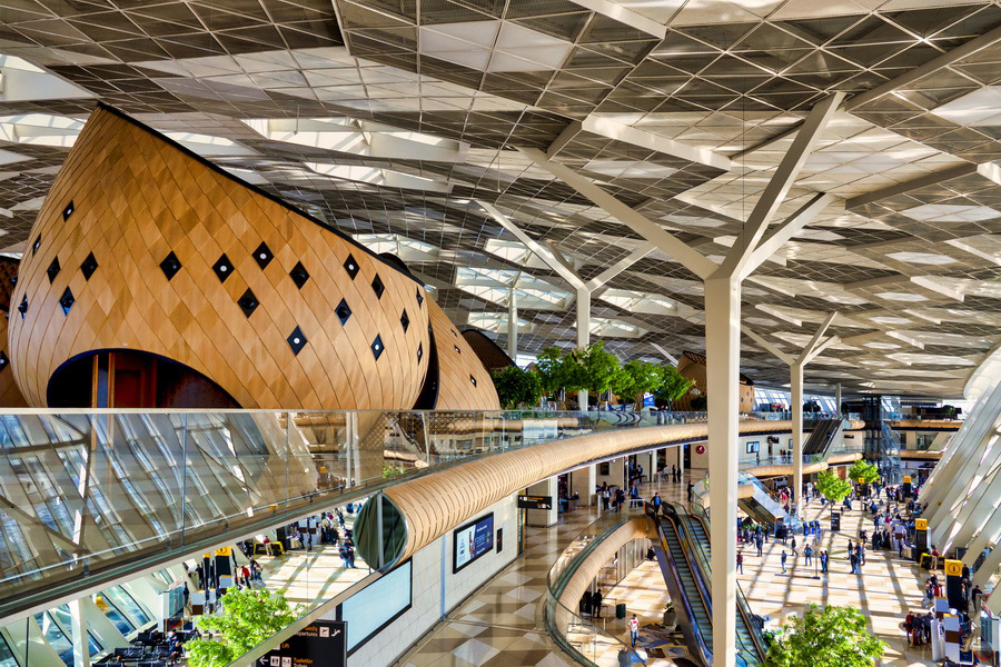 Interior of the Heydar Aliyev International Airport, Baku