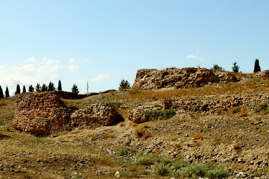 Remains of the fortress walls of Old Ganja, Azerbaijan