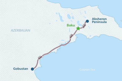 Tour de 2 días por Bakú - en Español Mapa