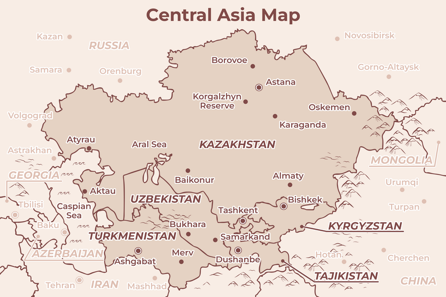 Central Asia Map