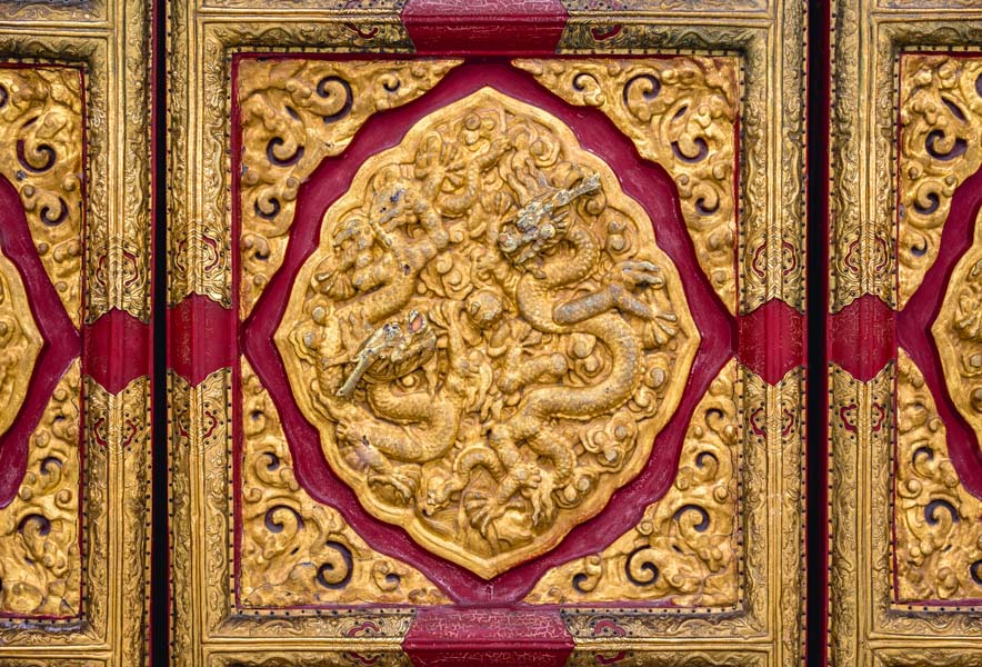 Detail of Doors in the Hall of Supreme Harmony, Forbidden City (Palace Museum), Beijing