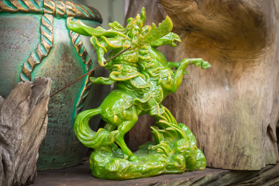 Green Jade Statue of Guan Yu