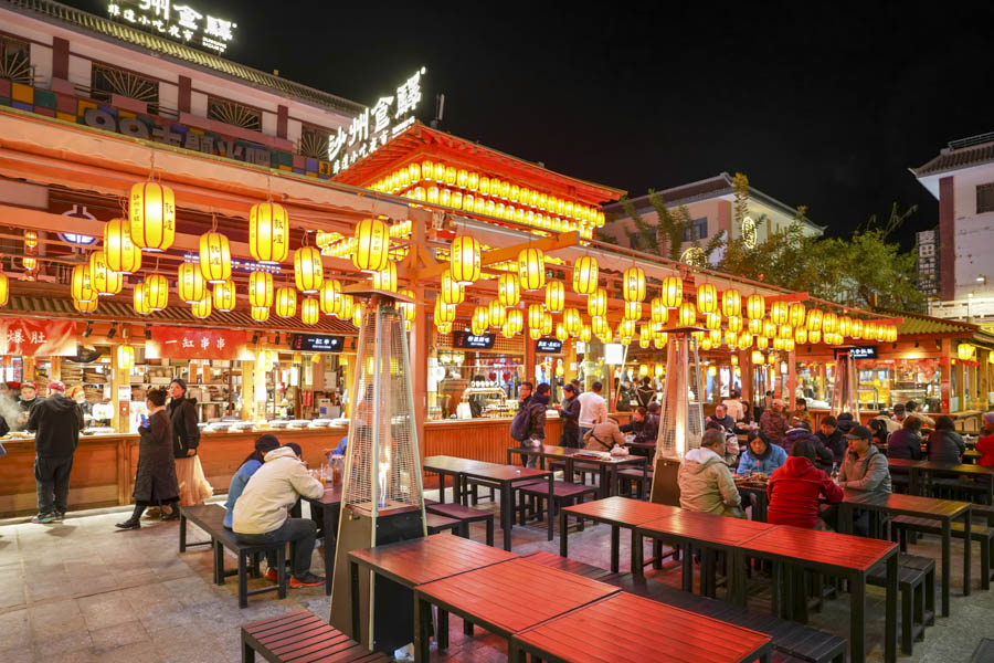 Shazhou Night Market, Dunhuang, China