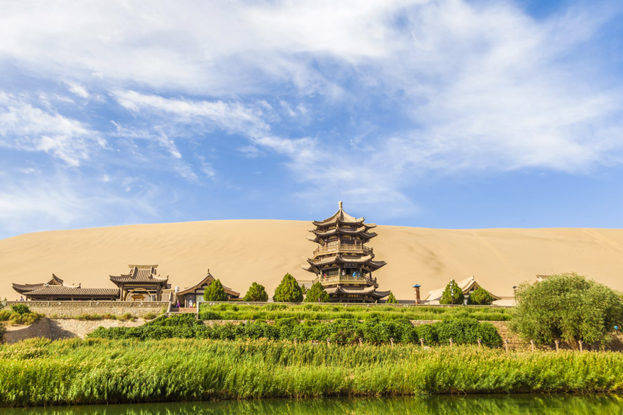 Crescent Lake, Dunhuang Crescent Lake, Dunhuang, Gansu Province