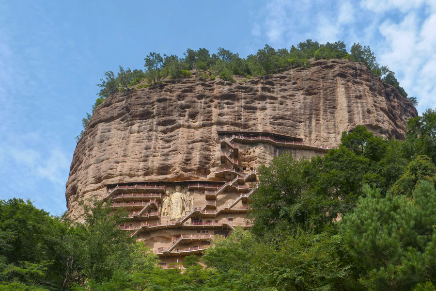 Maijishan Grottoes near Tianshui Maijishan Grottoes near Tianshui, Gansu Province