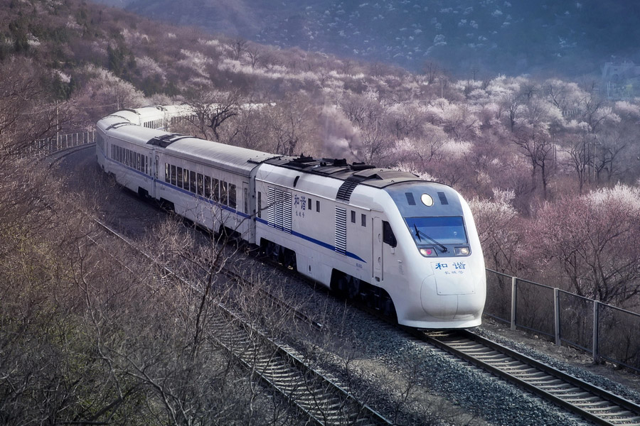 Train on the Way to the Great Wall of China