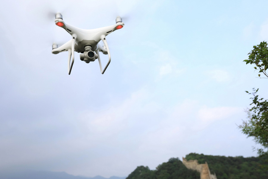 Drone at the Great Wall of China