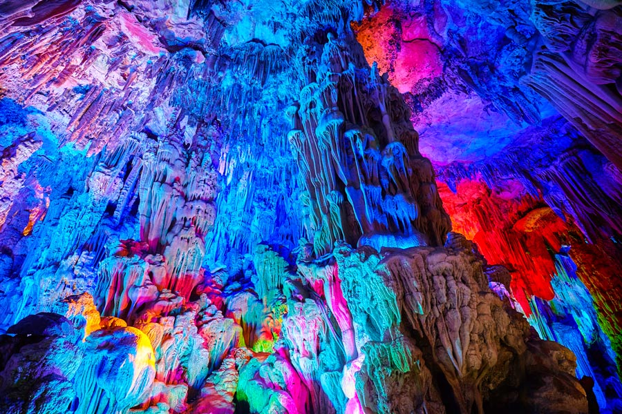 The Reed Flute Cave in Guilin, China The Reed Flute Cave in Guilin, China