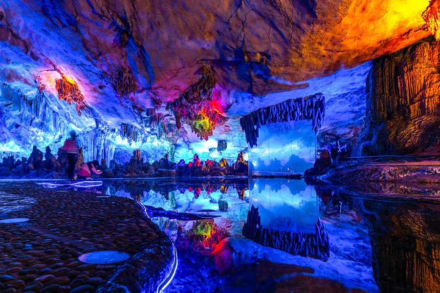 The Reed Flute Cave in Guilin, China The Reed Flute Cave in Guilin, China