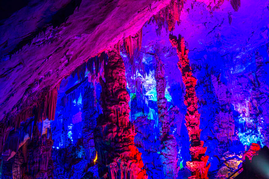 The Sky-Scraping Twin, The Reed Flute Cave in Guilin, China The Sky-Scraping Twin, The Reed Flute Cave in Guilin, China