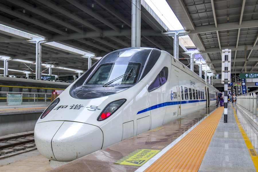 High-Speed Train, Lanzhou West Railway Station High-Speed Train, Lanzhou West Railway Station
