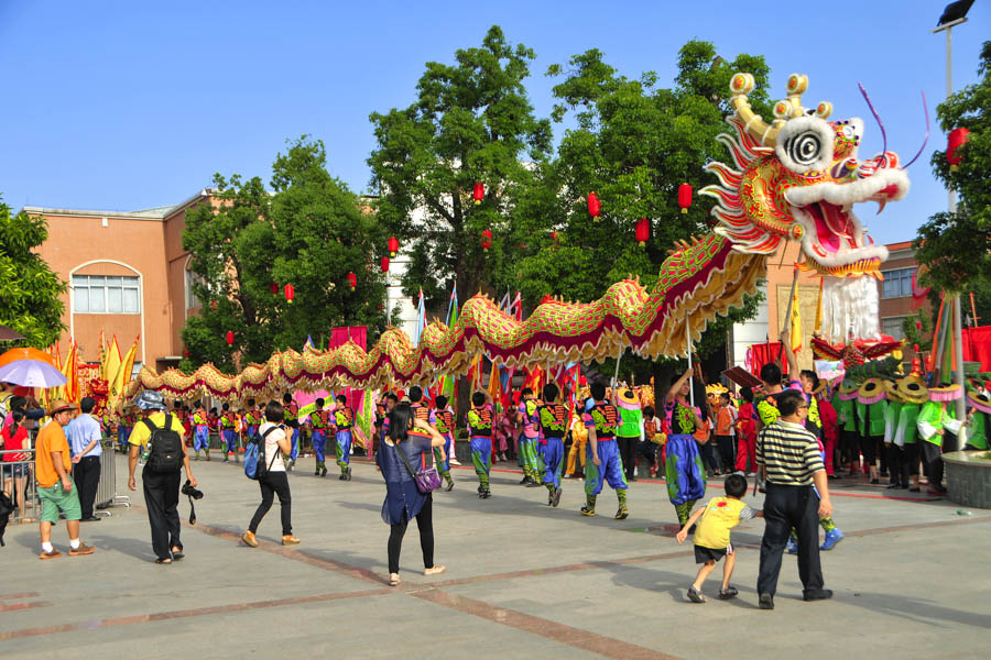 Dragon Dance, Spring Festival, Guangzhou, Public Holidays in China