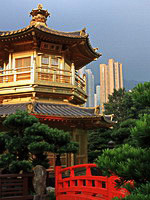 Buddhist pavilion in the Nan Lian, Hong Kong