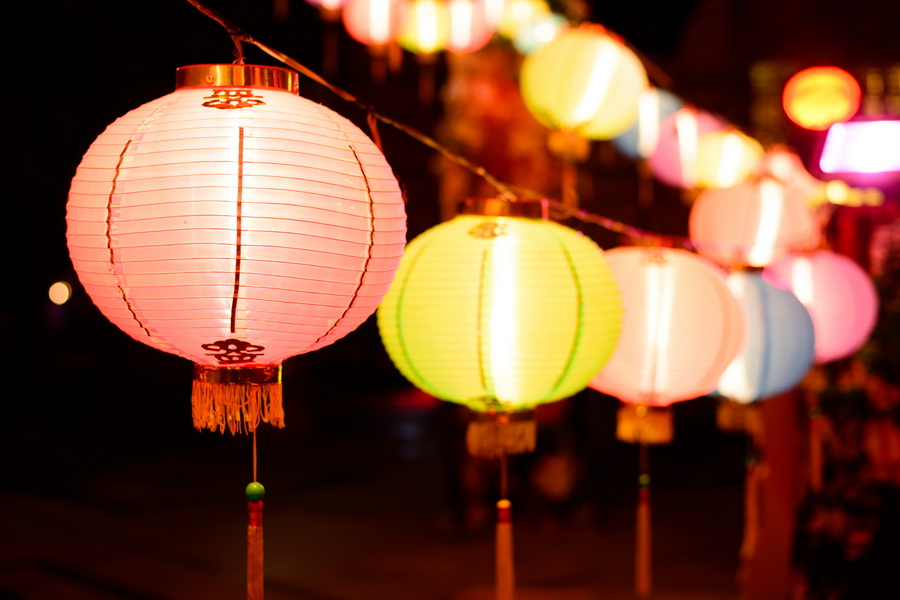 Новогодние фонарики, китайский Новый год